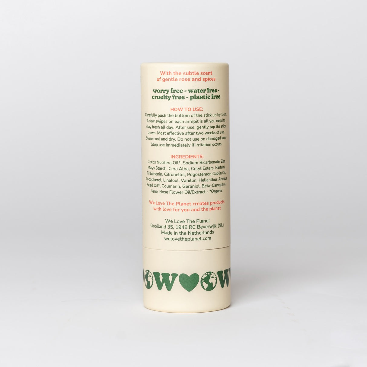 Natural Deodorant Stick - Sweet Rose