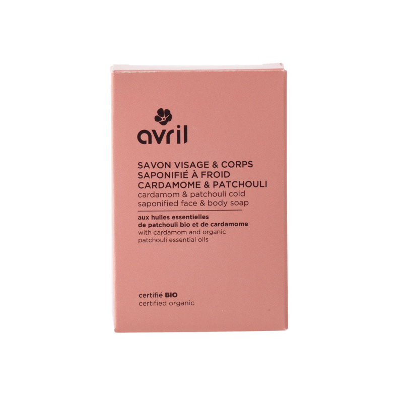 avril cold-process-face-body-soap-cardamom-patchouli-100g-certified-organic