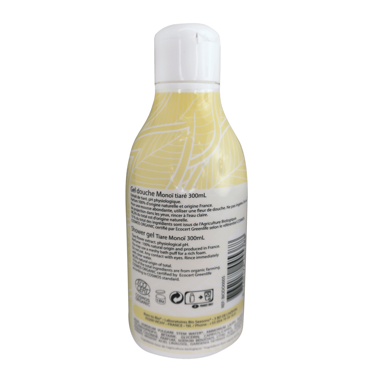 Born to Bio Organic Monoï Coco Shower Gel.BACK