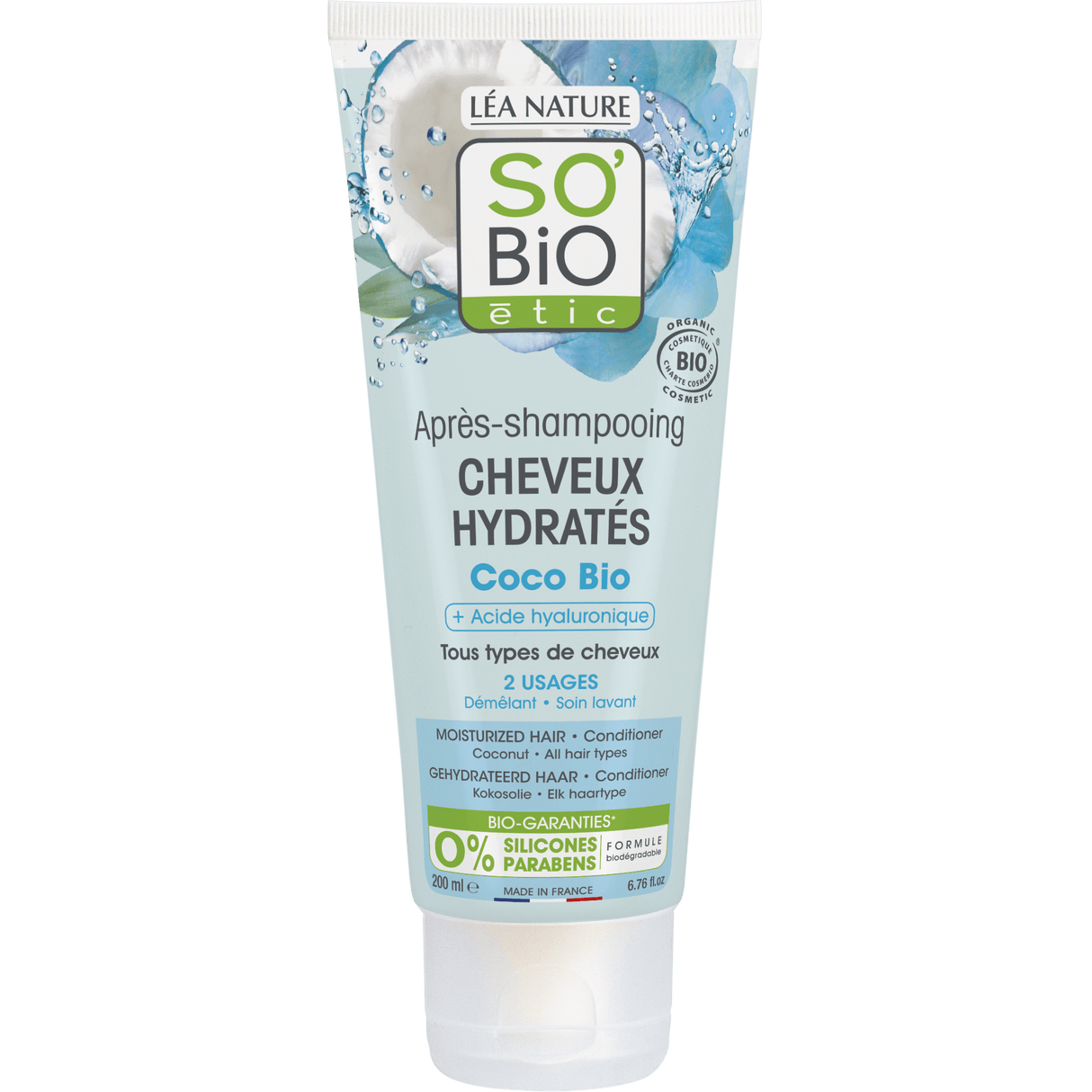 So'Bio Étic Conditioner Moisturised Hair Coco Hyaluronic Acid