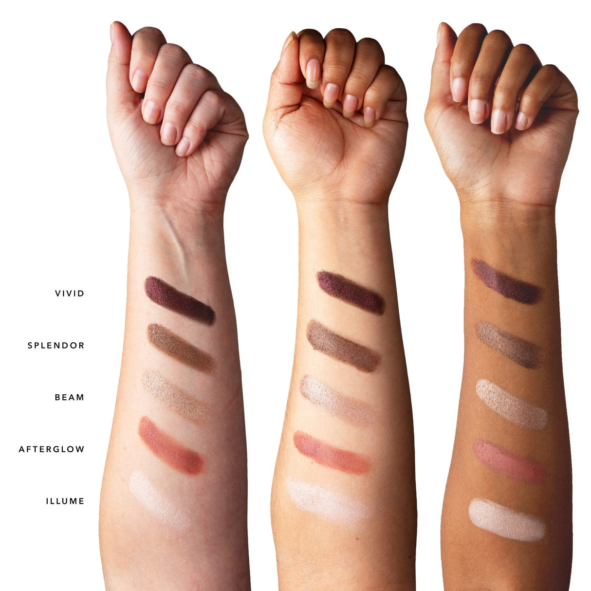 1CFPNIIP_Pretty_Naked_II_Palette_ArmSwatchTrio