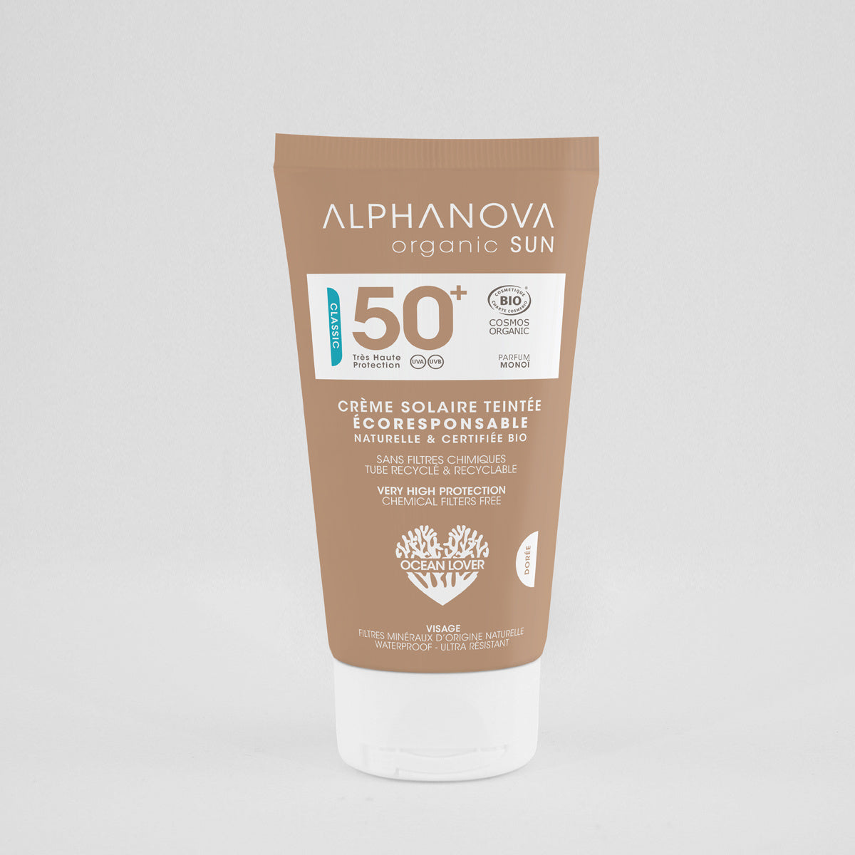 Alphanova Sun Bio Getinte Zonnebrandcreme Gezicht Medium - SPF50 1