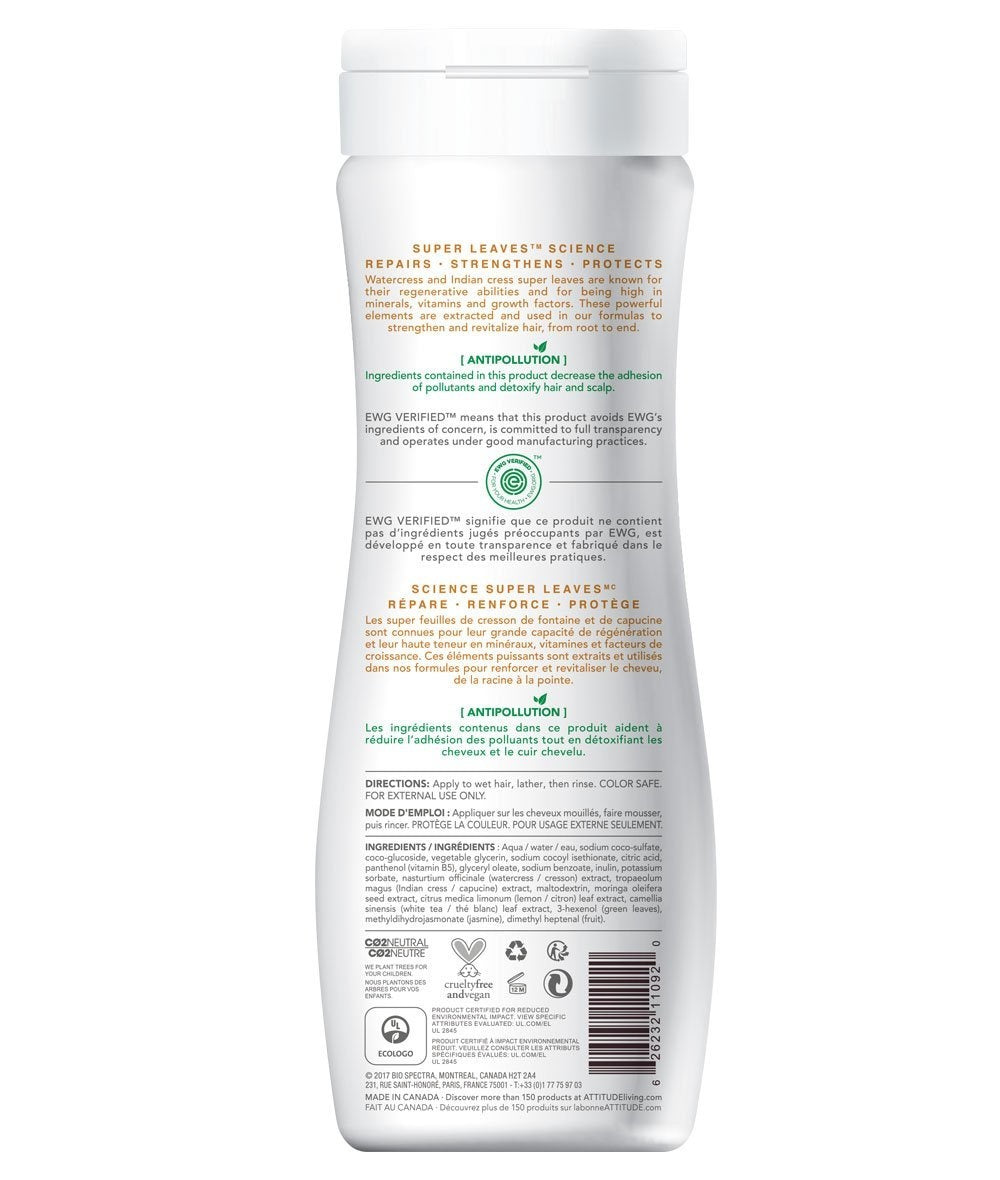 Attitude Super Leaves Shampoo - Clarifying Back