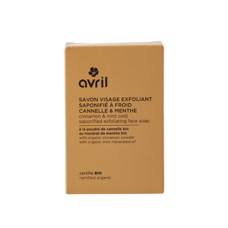 Avril Exfoliating Cold Process Facial Soap - Cinnamon & Mint (100g)