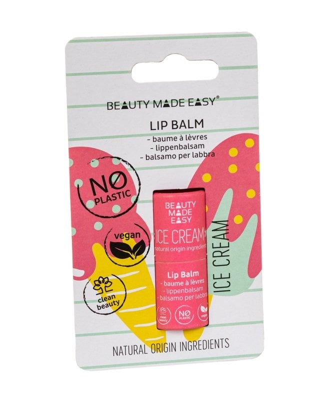 Beauty Made Easy Paper Tube Lipbalm - Ice Cream