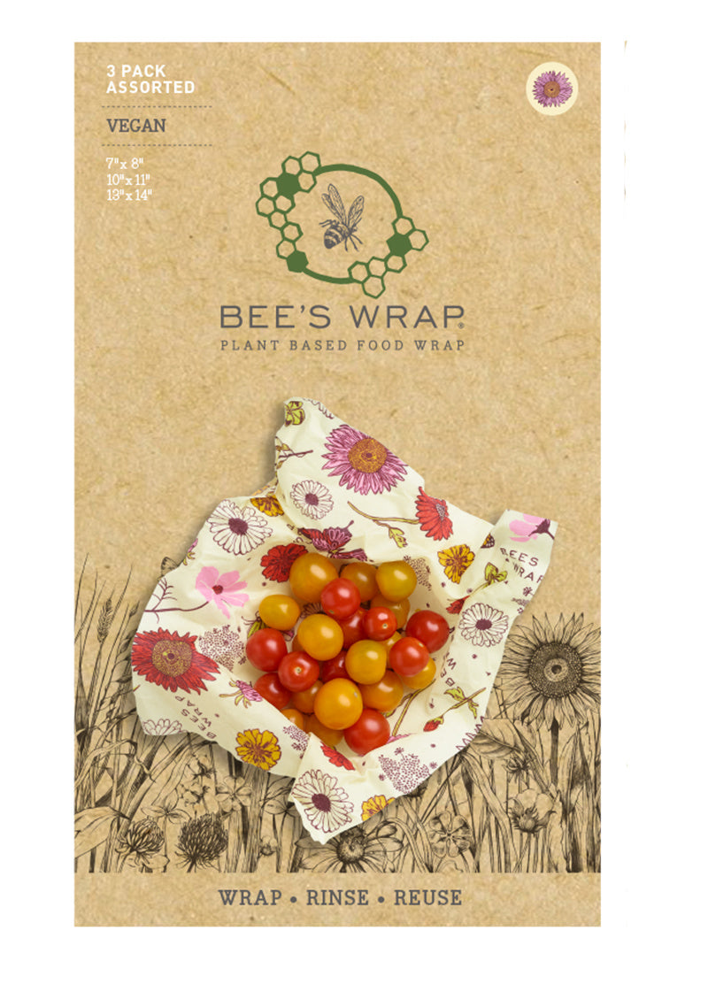 Bee's wrap 3-pack Assorted Meadow Magic VEGAN 001