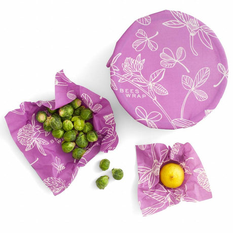 Bee’s wrap 3 pack Assorted Mimi's Purple 2