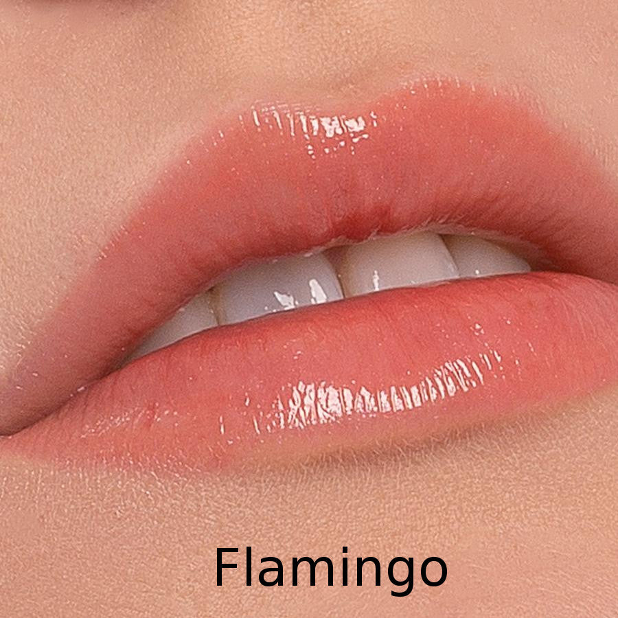 Benecos Lipgloss Flamingo Swatch