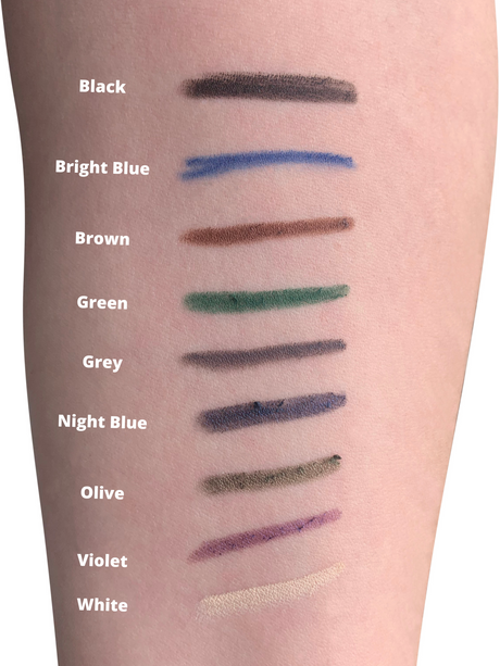 Benecos Oogpotlood Swatches