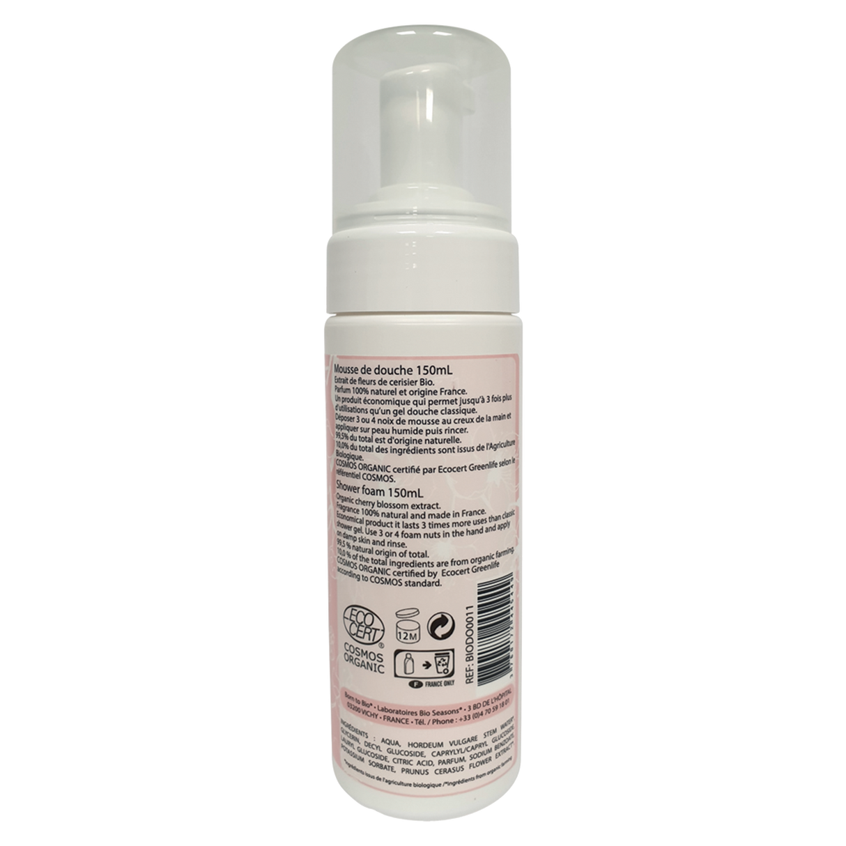 Born to Bio Organic Cherry Blossoms Shower Foam BACK