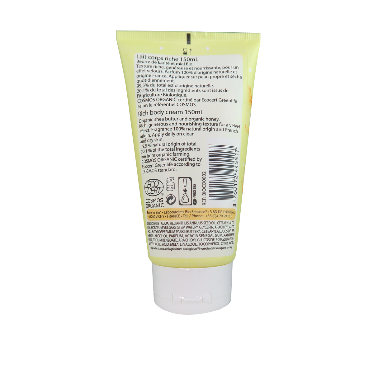 Born to Bio Organic Shea Butter Body Lotion Back