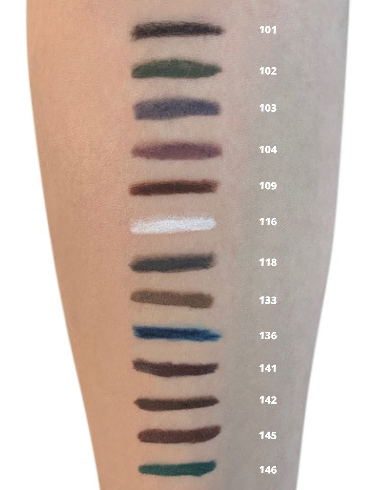 Couleur Caramel Oogpotlood Swatches