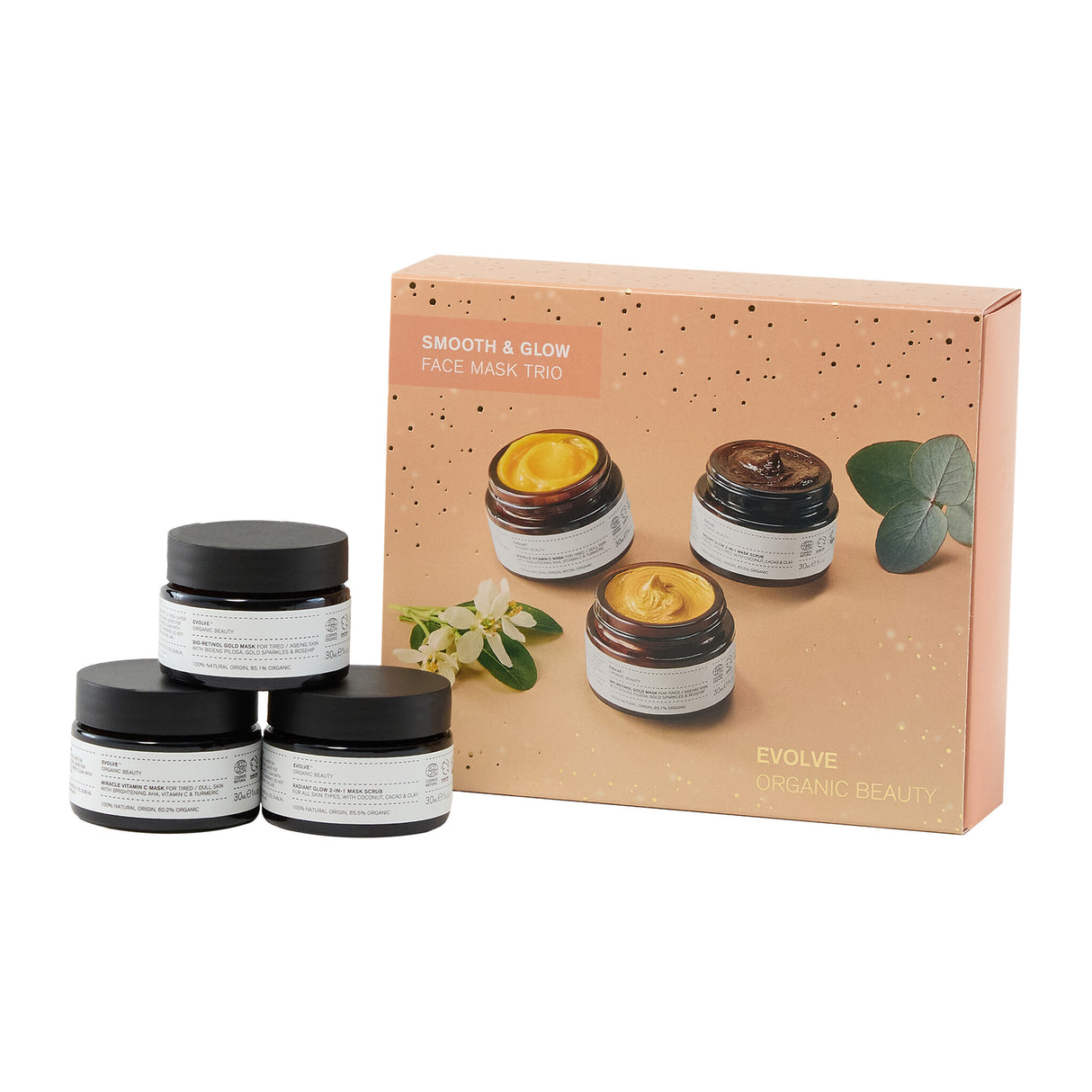 Evolve Beauty Smooth & Glow Face Mask Trio