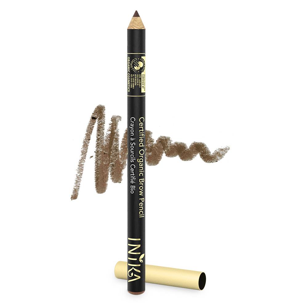 INIKA Certified Organic Brow Pencil 1.2g Brunette Beauty With Product