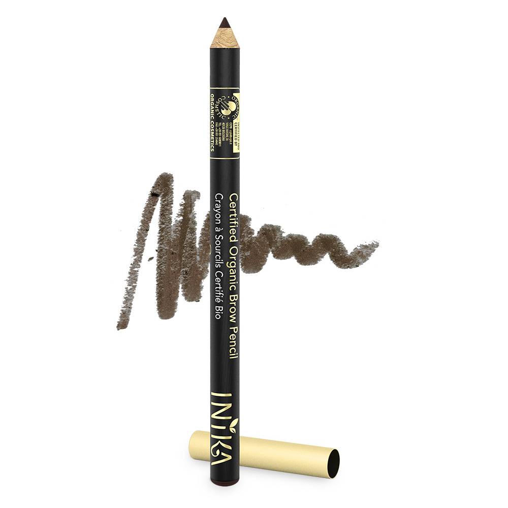 INIKA Certified Organic Brow Pencil 1.2g Dark Brunette With Product