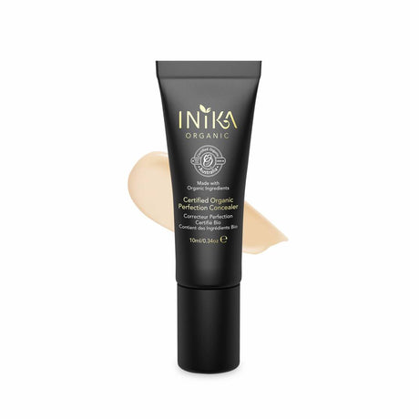 INIKA Certified Organic Perfection Concealer Light 10ml With Product