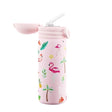 IZY Kids RVS Thermosfles (350ml) - Pink Flamingo