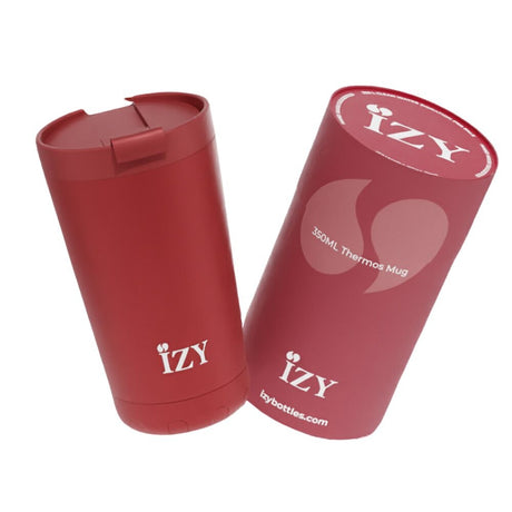 IZY RVS Geisoleerde Koffiebeker - Red