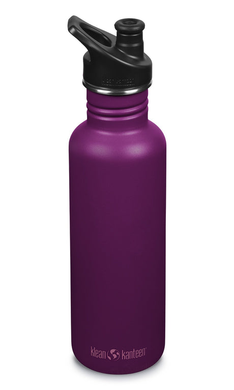 Klean Kanteen RVS Drinkfles Classic 800ml (Sport Cap) -Purple Potion