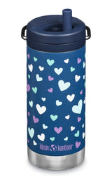 Klean Kanteen RVS Thermosfles TK Wide 355ml Twist Navy Hearts