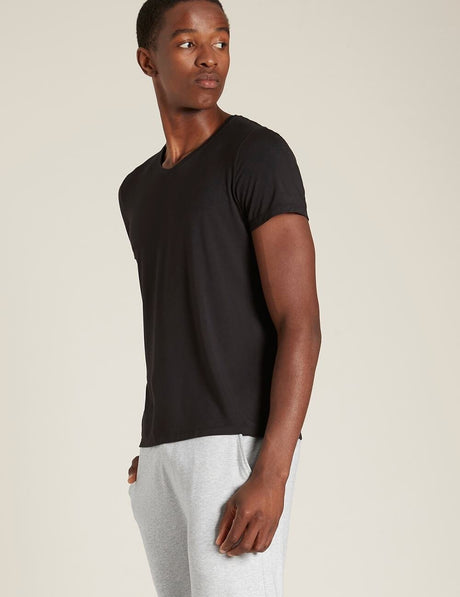 Men_s-V-Neck-T-Shirt-Black-Side