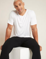 Men's-V-Neck-T-Shirt-White-Front copy