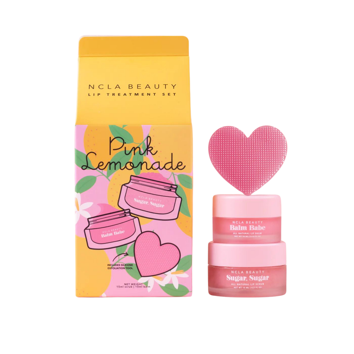 NCLA Beauty Lip Scrub & Lipbalm Gift Set - Pink Lemonade