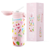 Pink Summer - 350ml - kids bottle - V4