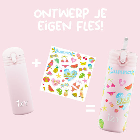 Pink Summer - 350ml - kids bottle - V5