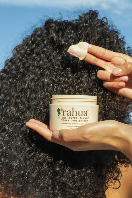 Rahua Enchanted Island Vegan Curl Butter with model(4)