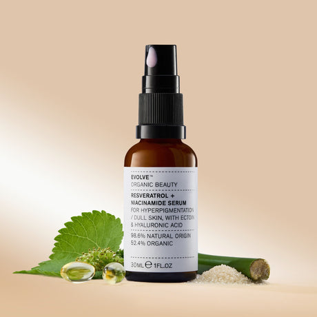 Resveratrol + Niacinamide Serum 30ml with Ingredients drip 1x1