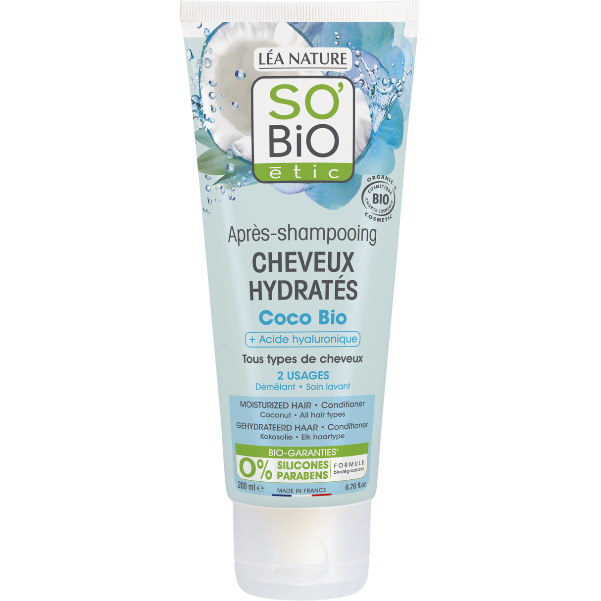 So'Bio Étic Conditioner Moisturised Hair Coco Hyaluronic Acid