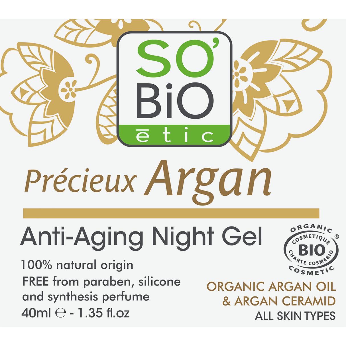 SO'BIO étic - Précieux Argan Night Gel box