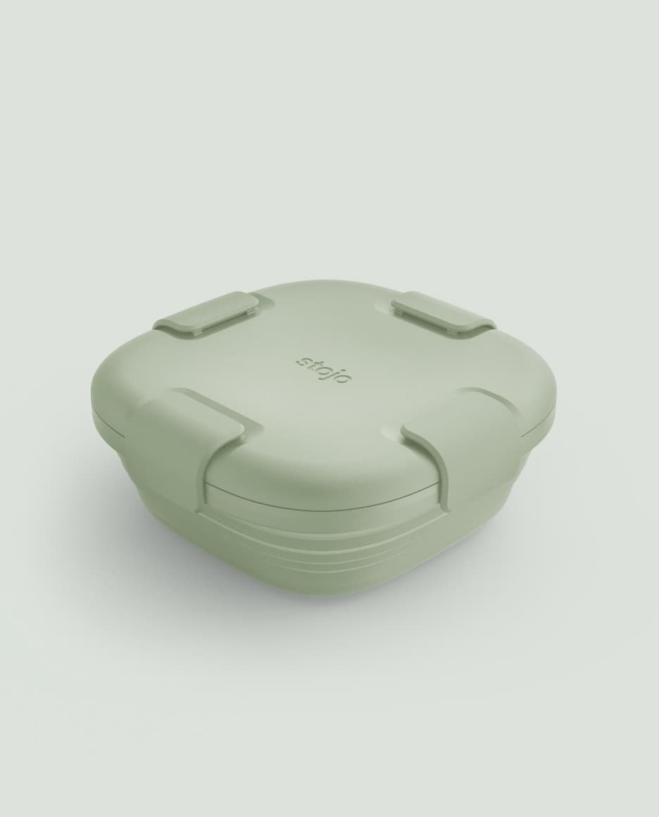 Stojo Opvouwbare Siliconen Lunchbox - Sage 1