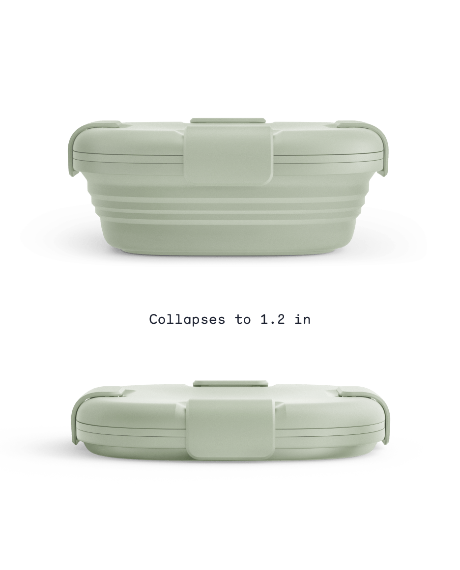 Stojo Opvouwbare Siliconen Lunchbox - Sage