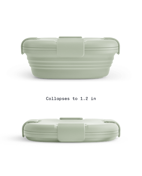 Stojo Opvouwbare Siliconen Lunchbox - Sage