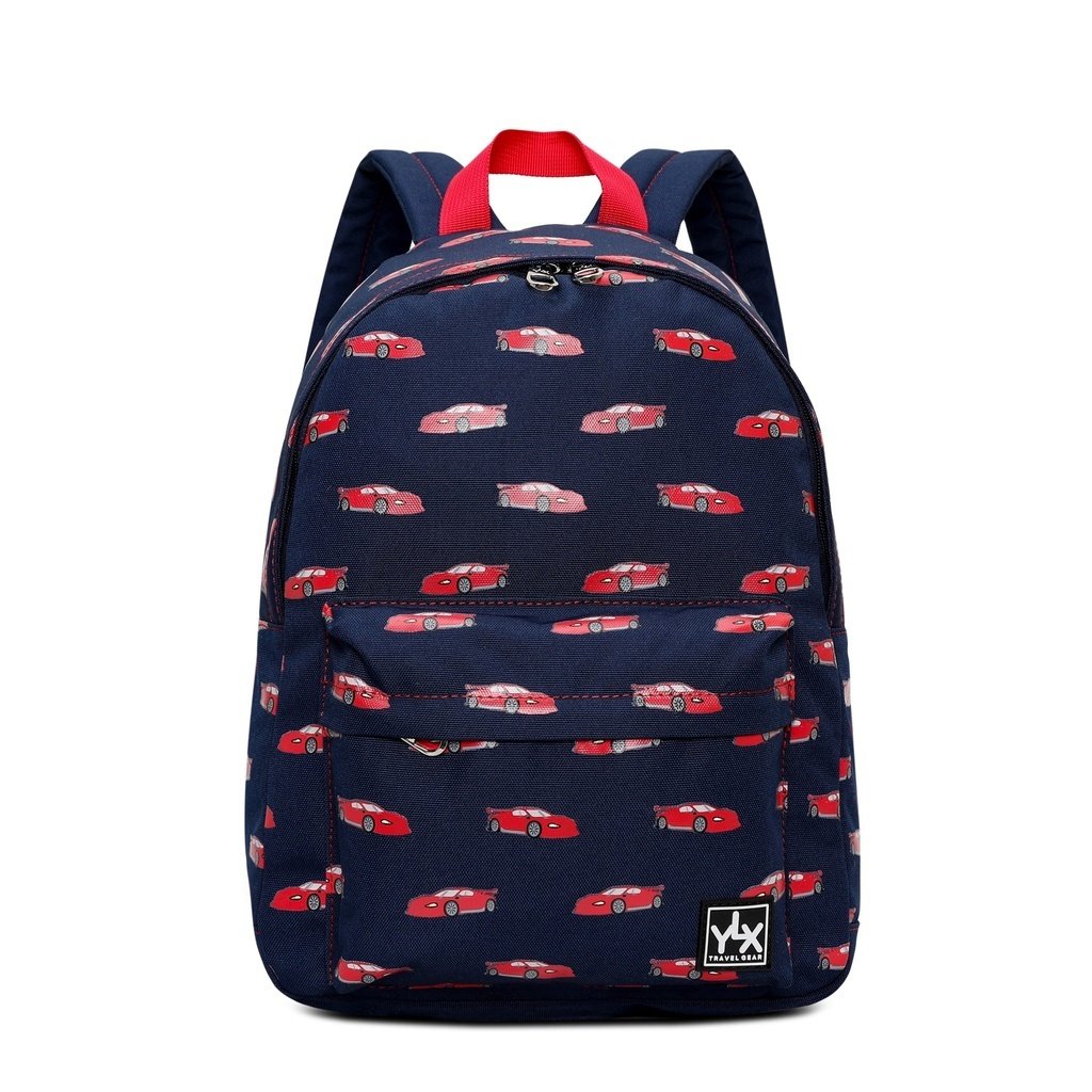 [TKBPHE201-BRC] YLX Hemlock Backpack _ Kids _ Navy Blue & Red cars