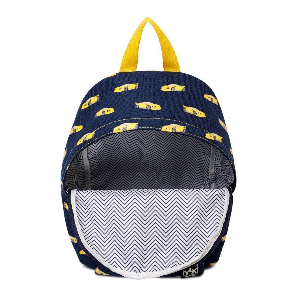 YLX Hemlock Backpack _ Kids _ Navy Blue & Yellow cars (1)