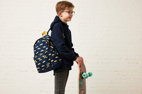 YLX Hemlock Backpack _ Kids _ Navy Blue & Yellow cars (3)