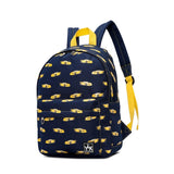 YLX Hemlock Backpack _ Kids _ Navy Blue & Yellow cars