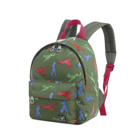 YLX Hemlock Backpack (S) _ Kids _ Army Green & dinosaurs