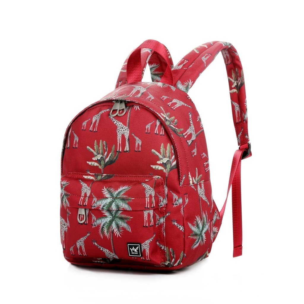 YLX Hemlock Backpack (S) _ Kids _ Bordeaux Giraffes