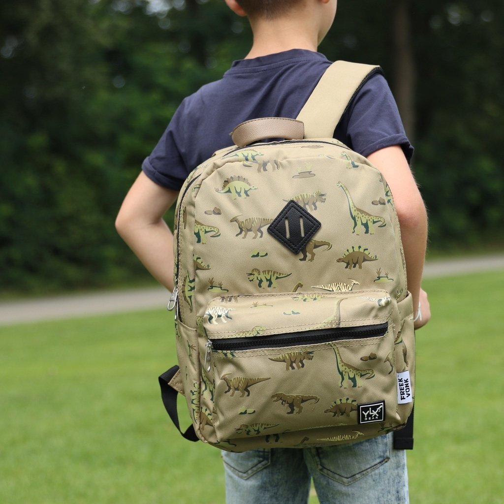 YLX Oriole Backpack _ Kids _ Antique Bronze & Dinos (3)