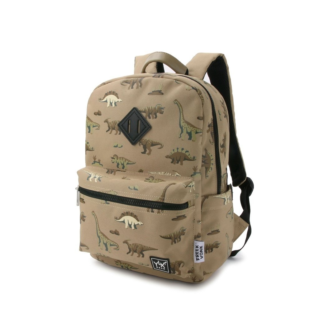 YLX Oriole Backpack _ Kids _ Antique Bronze & Dinos