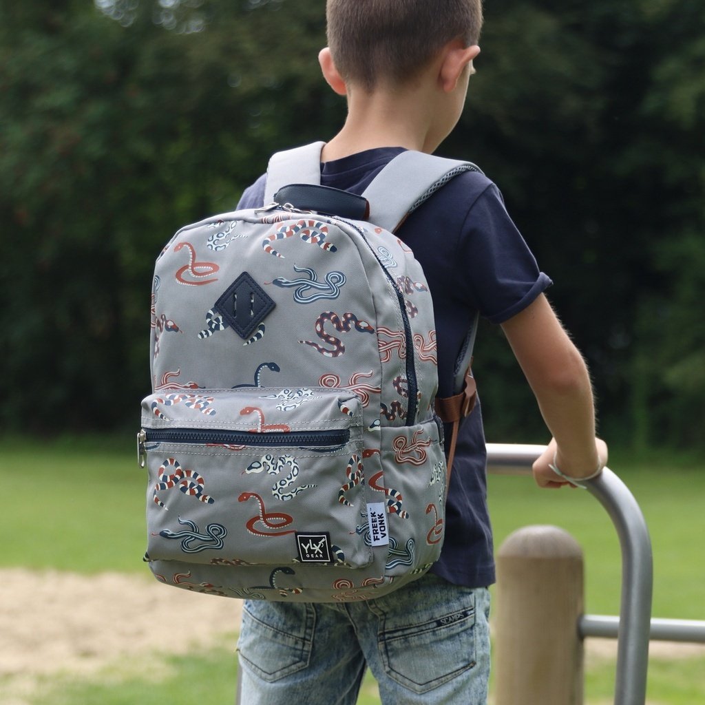 YLX Oriole Backpack _ Kids _ Flint Gray & Snakes (3)