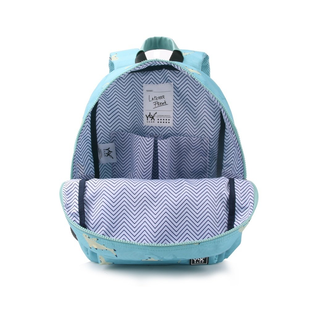 YLX Oriole Backpack _ Kids _ Turquoise Water & Sharks (1)