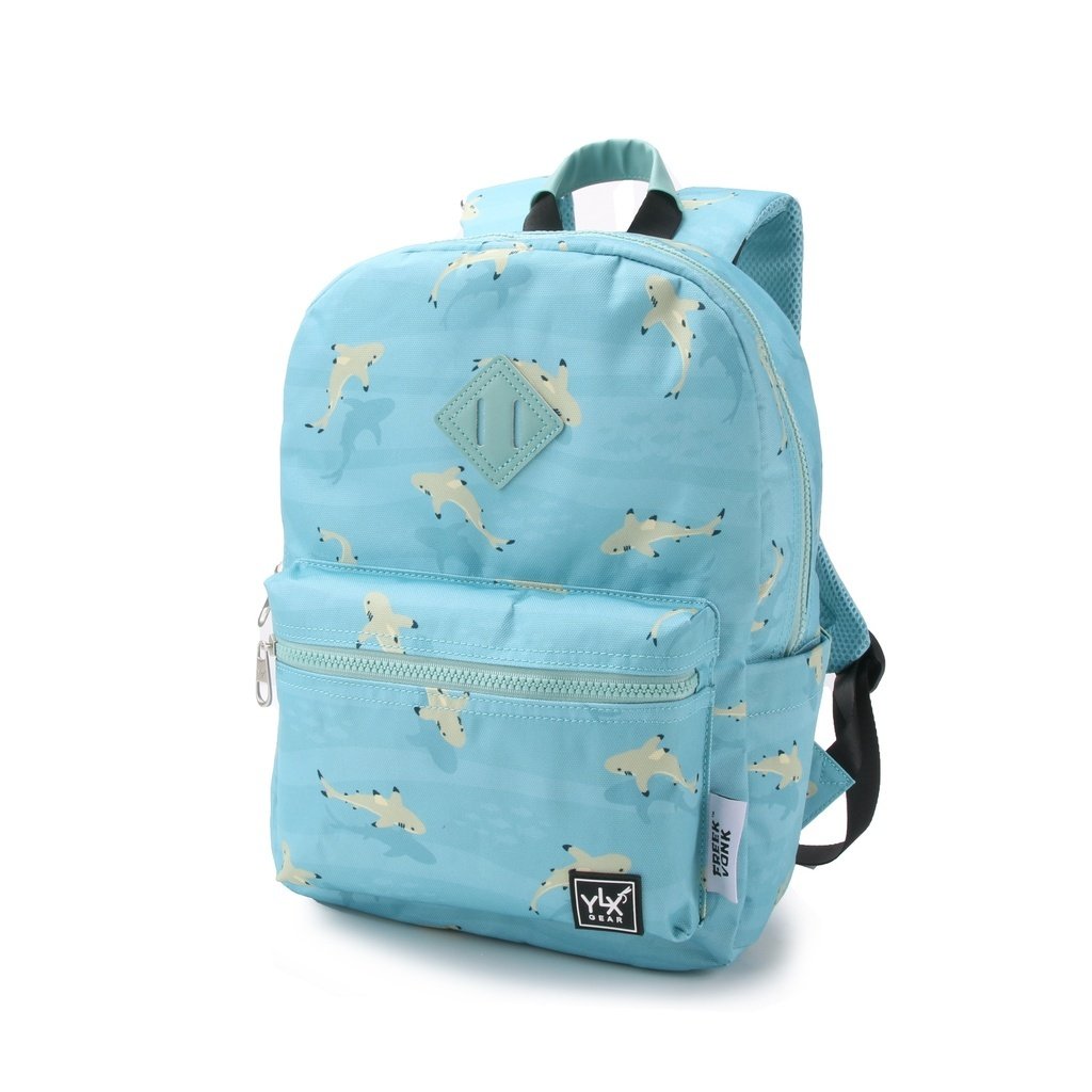 YLX Oriole Backpack _ Kids _ Turquoise Water & Sharks