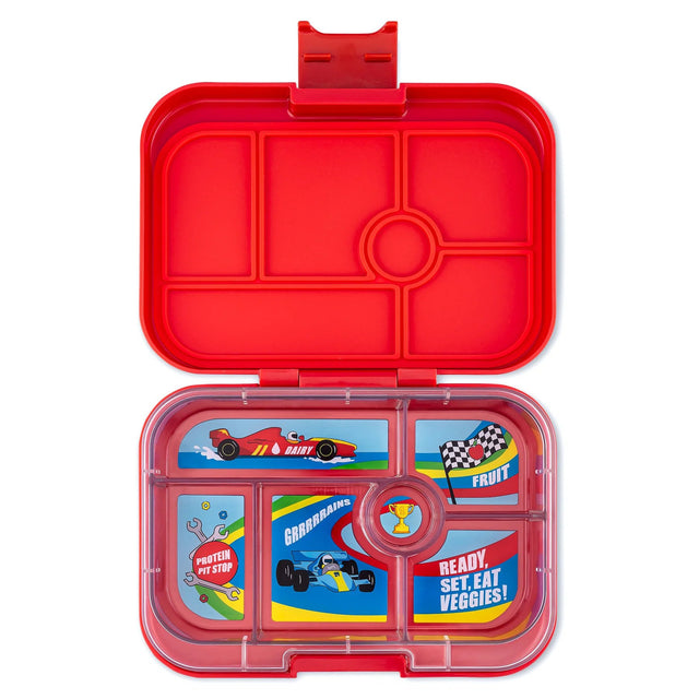 Yumbox-Original-Bento-Lunchbox-6-Vakken-Roar-Red-Race-Cars