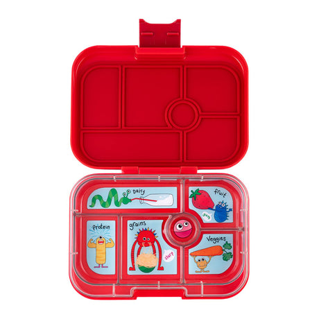 Yumbox-Original-Bento-Lunchbox-6-Vakken-Wow-Red-Funny-Monsters