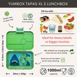 Yumbox-Tapas-XL-Lunchbox-4-Vakken-Jurassic-Green-1